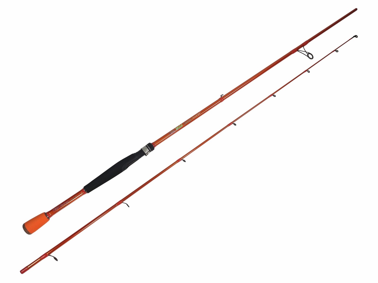 COLLAPSIBLE Carrot Stix SPINNING Wild Orange Fishing Rod 6- 7′ Ultra Light – MH