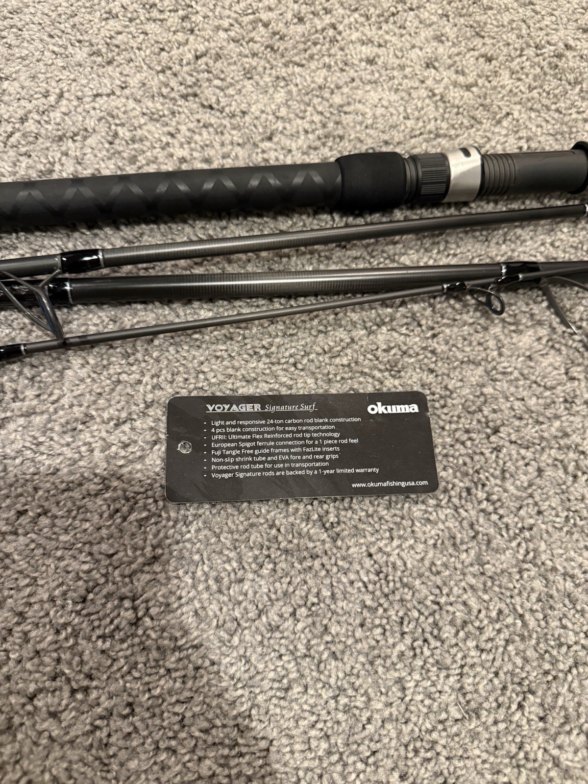 OKUMA Voyager Signature Surf Travel Rod 9′ 4-Pc with Hard Tube Case VSS-S-904M