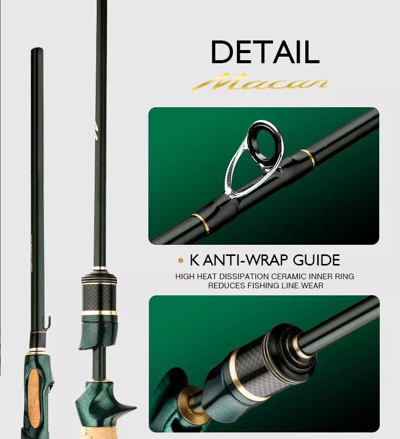 Macan Carbon Travel Rod~Casting or Spinning~3 lengths~Ultra Light