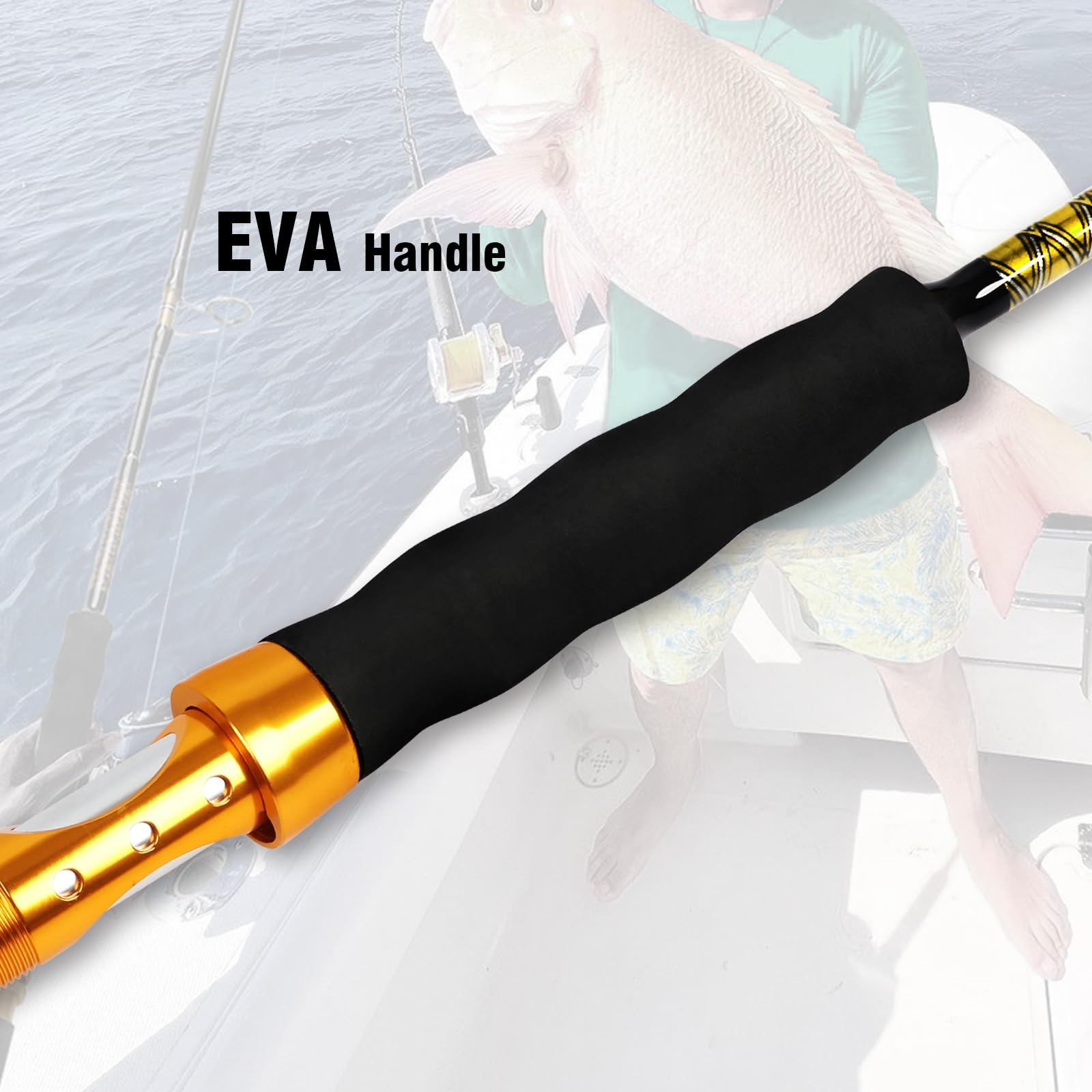 Fiblink Saltwater Jigging Spinning Rod 1-Piece Heavy Jig Fishing Rod 30-50