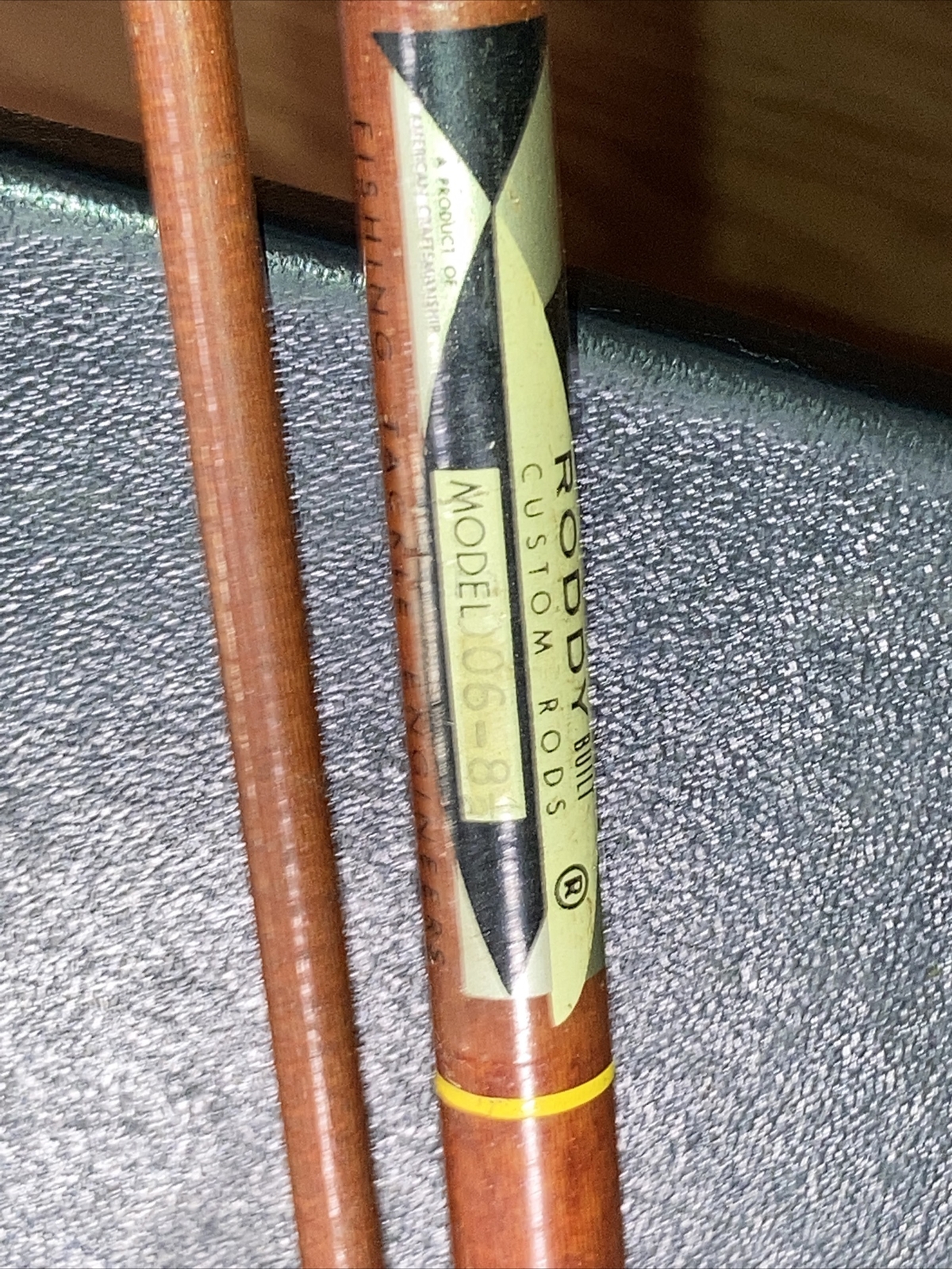 RODDY BUILT CUSTOM ROD 2 PIECE,ACTION ROD, MODEL 006-8 1/2,VINTAGE 8.5’