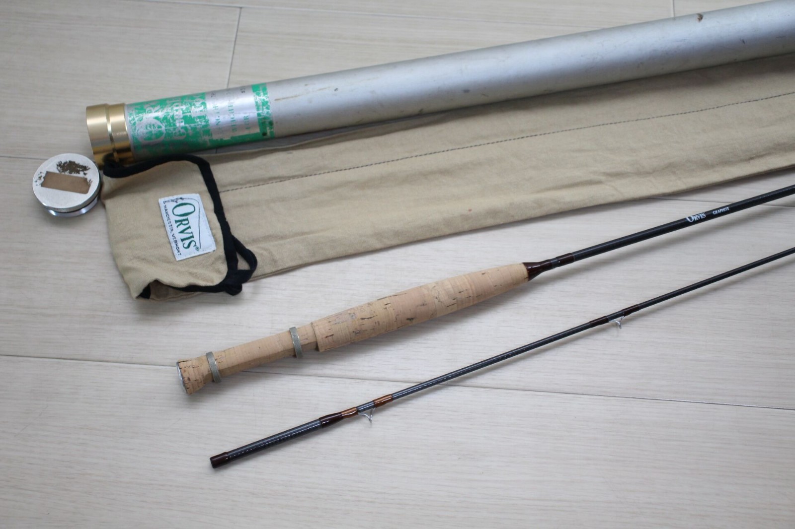 Vintage Orvis Mark II 7’6″ 3wt Fly Rod 2pc Tiemco Japan 1.5oz M145