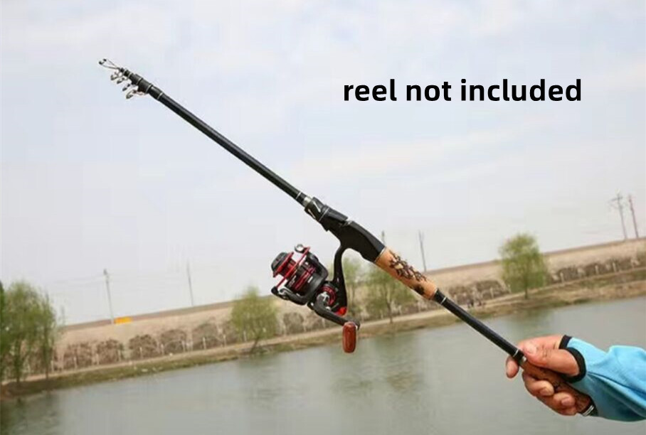 1.8M-2.4M Telescopic Fishing Rods Carbon Spinning Casting Rods Fishing Pole Bait