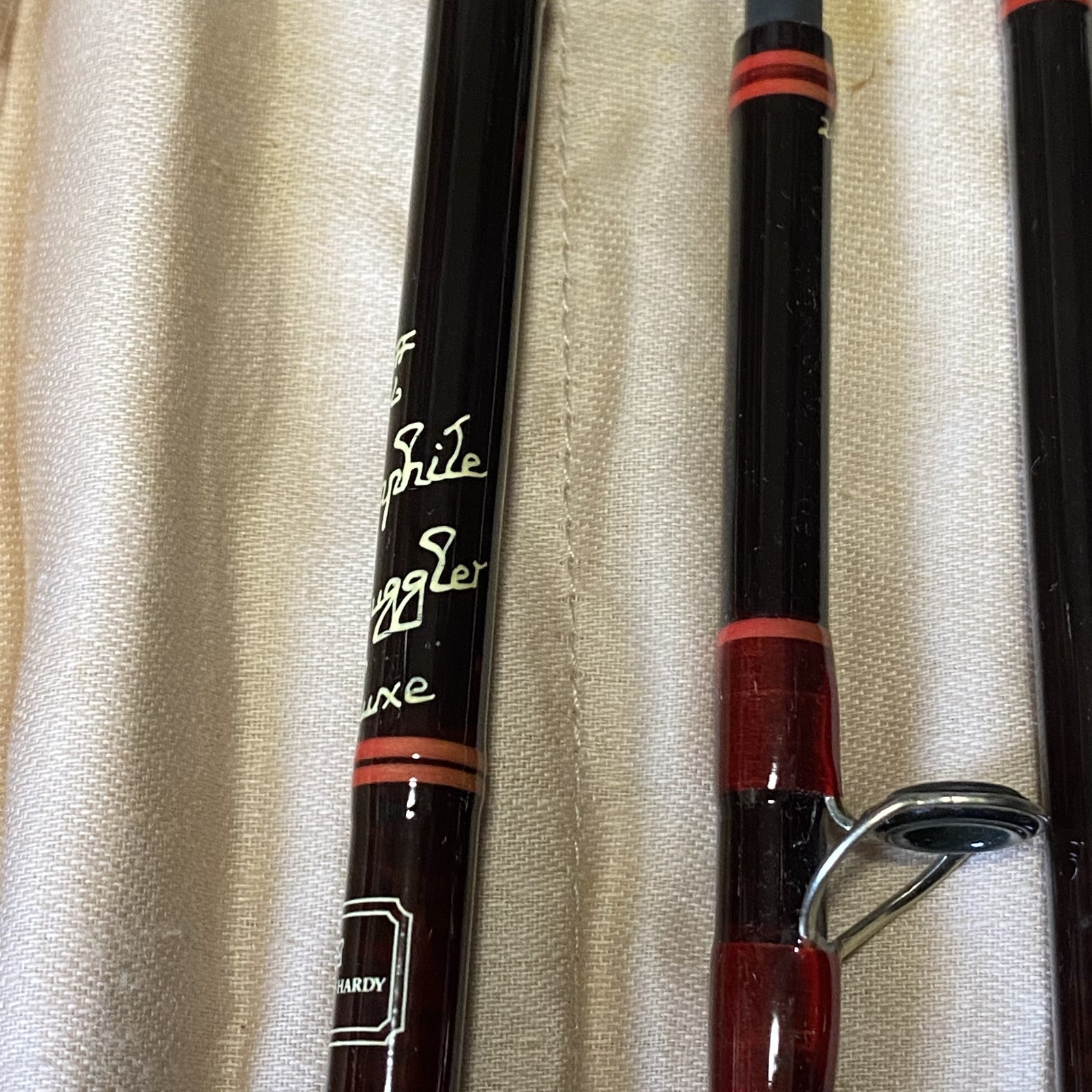 [Near Mint]Hardy Graphite Smuggler Deluxe #6 8’2″ Fly rod w/Sock Tube 7piece