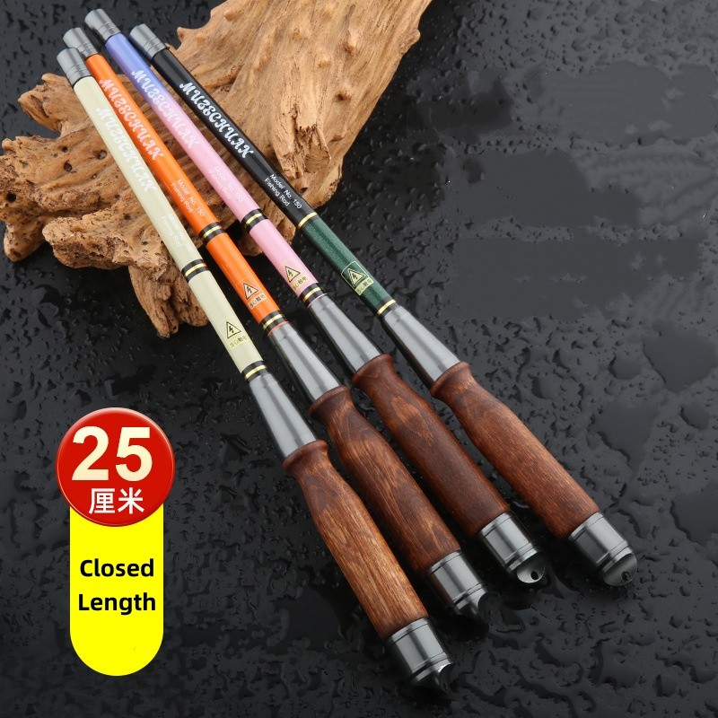 Portable 25cm Mini Fishing Rod for Outdoor Activities Lightweight Carbon Fiber