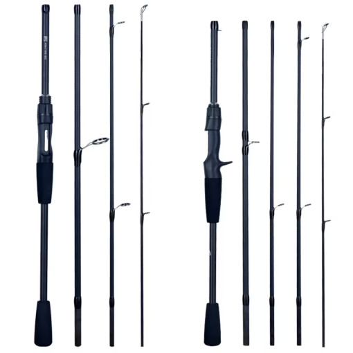 FLENHAI Spinning Baitcasting Travel Carbon Mini Fishing Rods 1.8~2.4m Casting We