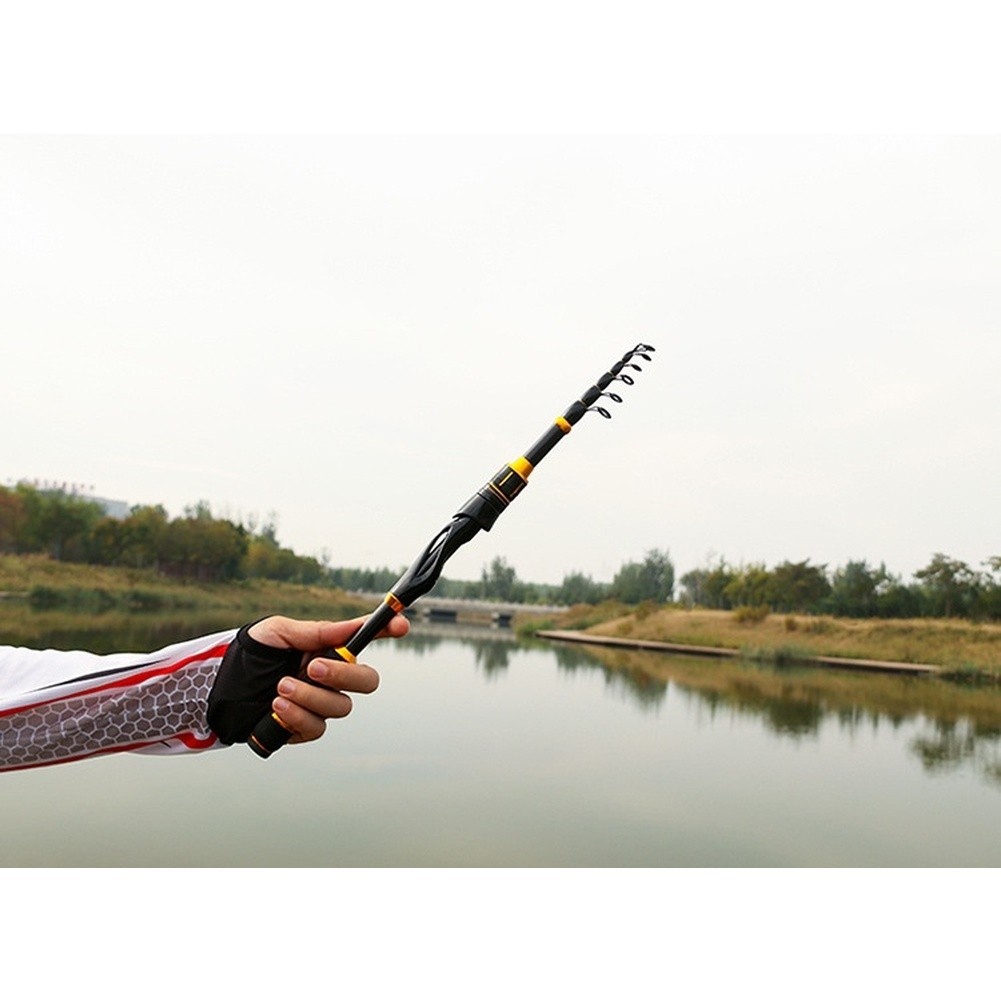 Carbon Telescopic Lure Rod 43cm Lightweight 1.8m 2.1m 2.4m Stiff Action