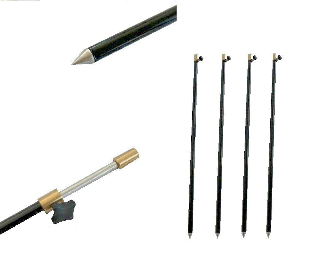 Banksticks x 4 Alloy Standard Thread for Rod Rests Alarm Keepnet Rollers Etc