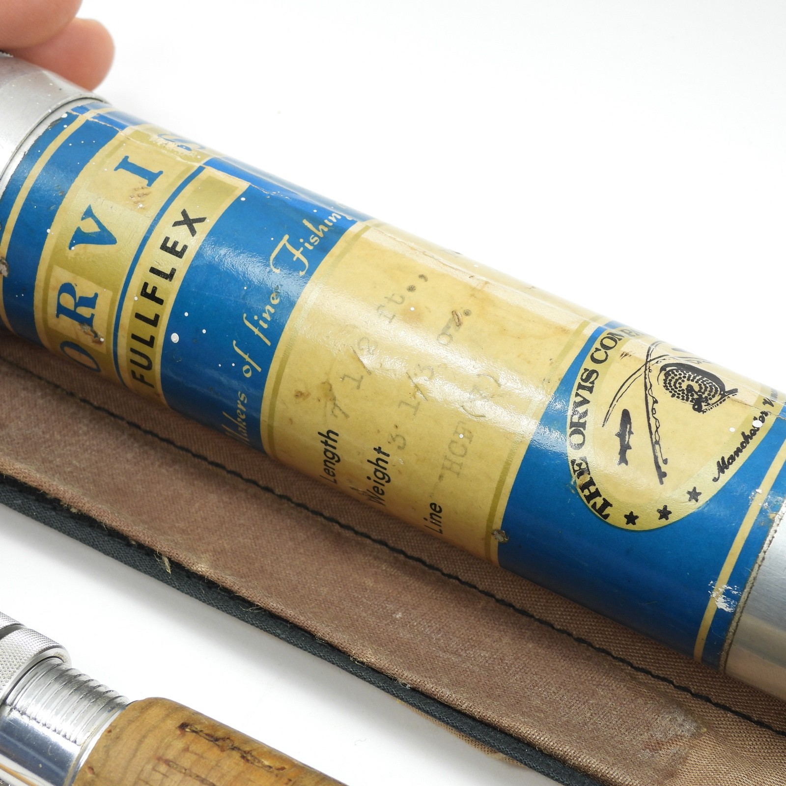 Orvis Fullflex Fiberglass Fly Fishing Rod. 7’ 6”. 7wt. W/ Tube & Sock.