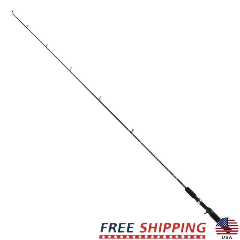 Ultralight Spin-Cast Fishing Rod 4ft 10in 1pc Fiberglass Moderate Fast Action US