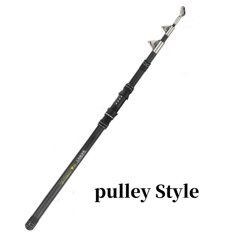 2.1M-2.4M Carbon Fiber Fishing Rod 50kg above Rod Telescopic Sea Boat Rod Travel