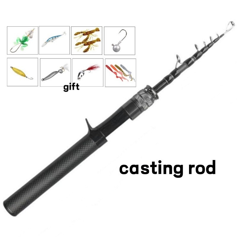 Telescopic Fishing Rods Spinning Casting Rod Carbon Fiber Rod Bass Ultra Light
