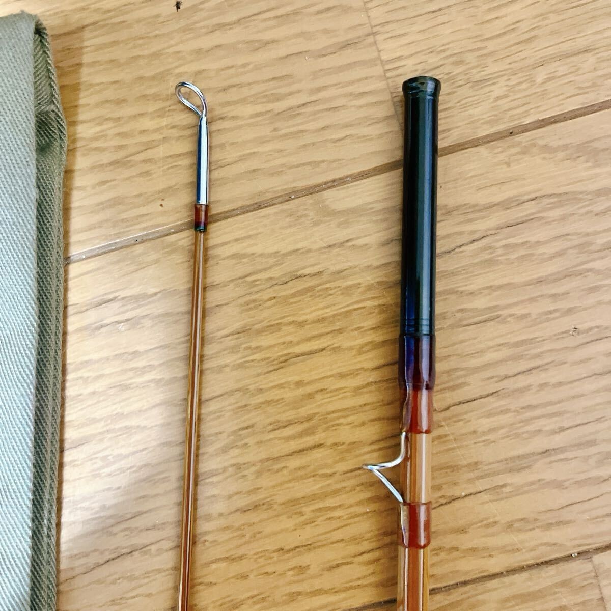 Extremely rare Takada Moriyasu bamboo rod 276-4T fly rod, 2-piece bamboo.