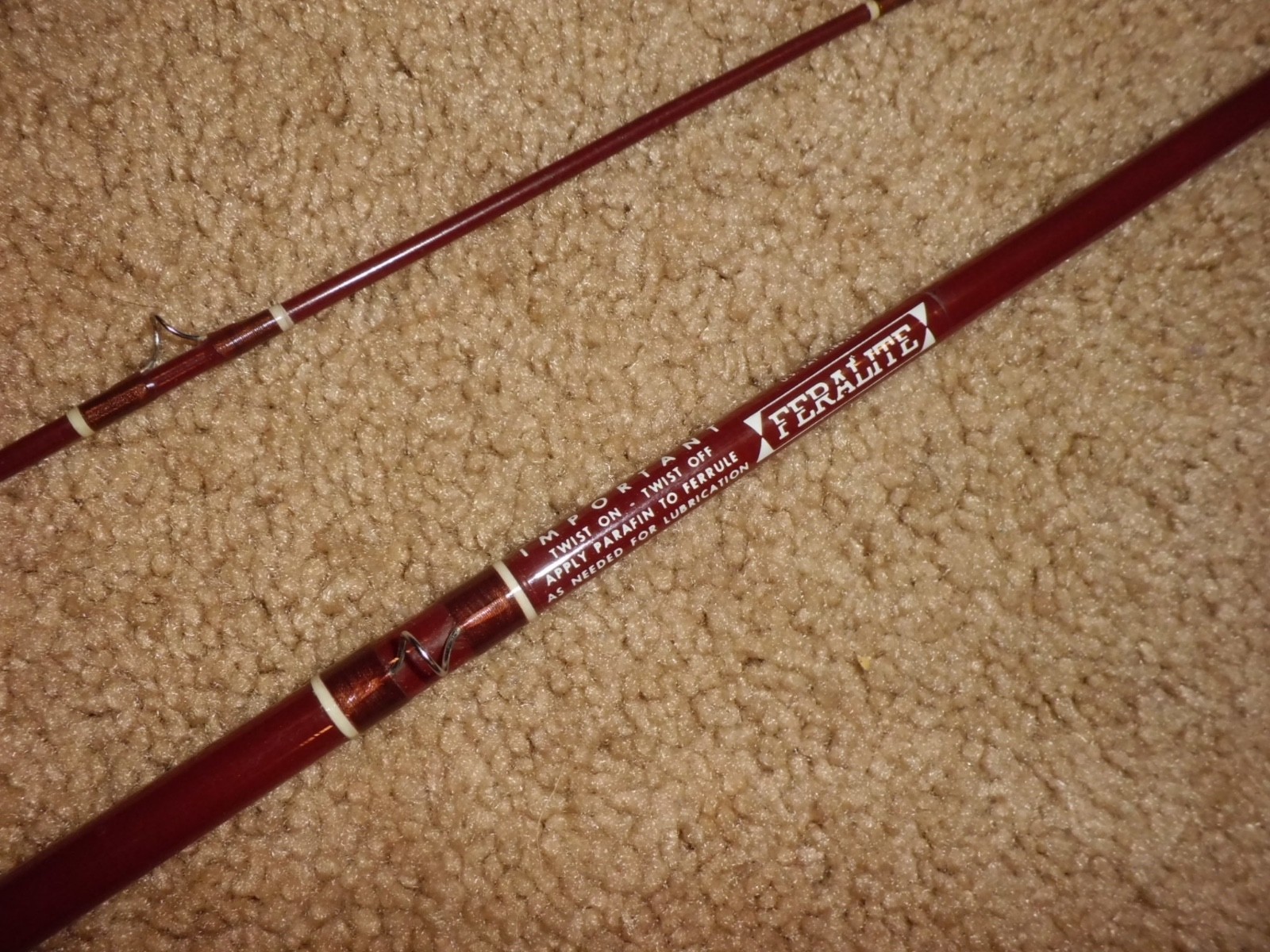 Vintage FENWICK Feralite FF80 Fly 8′ Rod made in USA #G167???- 7-8 fly wt.