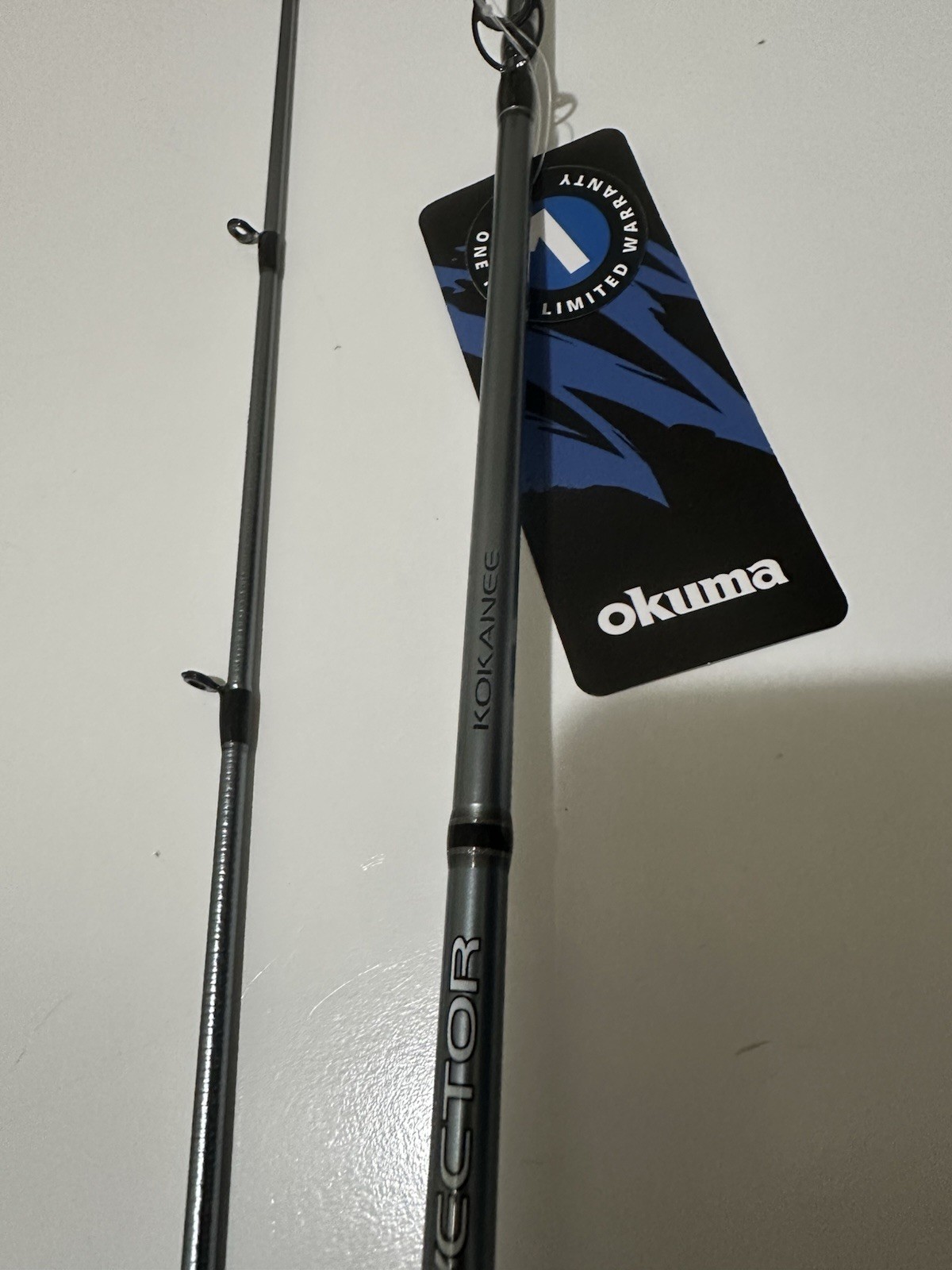 Okuma Convector Kokanee 7’6″ Light Moderate Casting Rod Graphite Cork 2pc 4-8lb