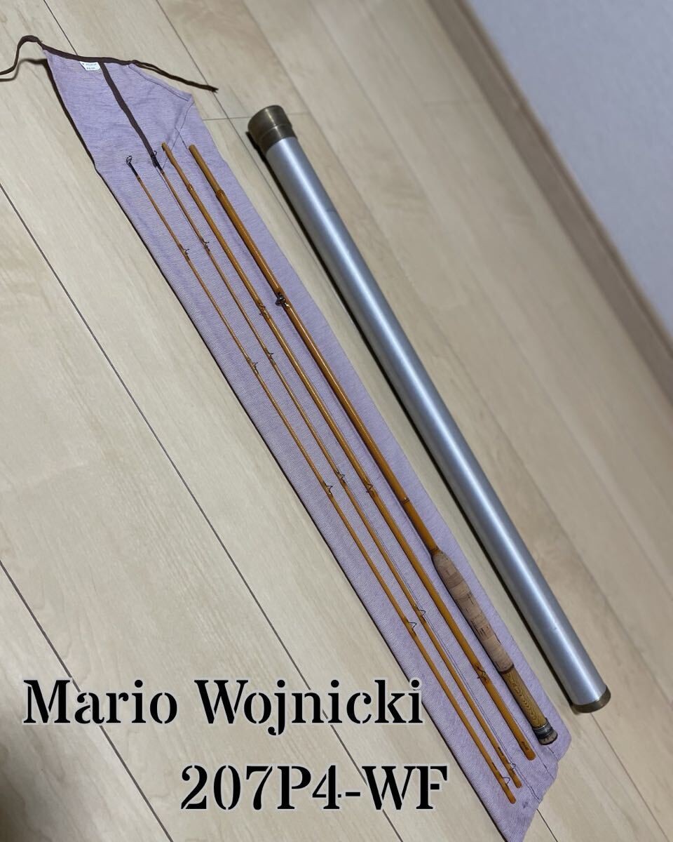 Mario Wojnicki 207P4-WF 3pc 2tip 6’9 #4 glass rod, fully original