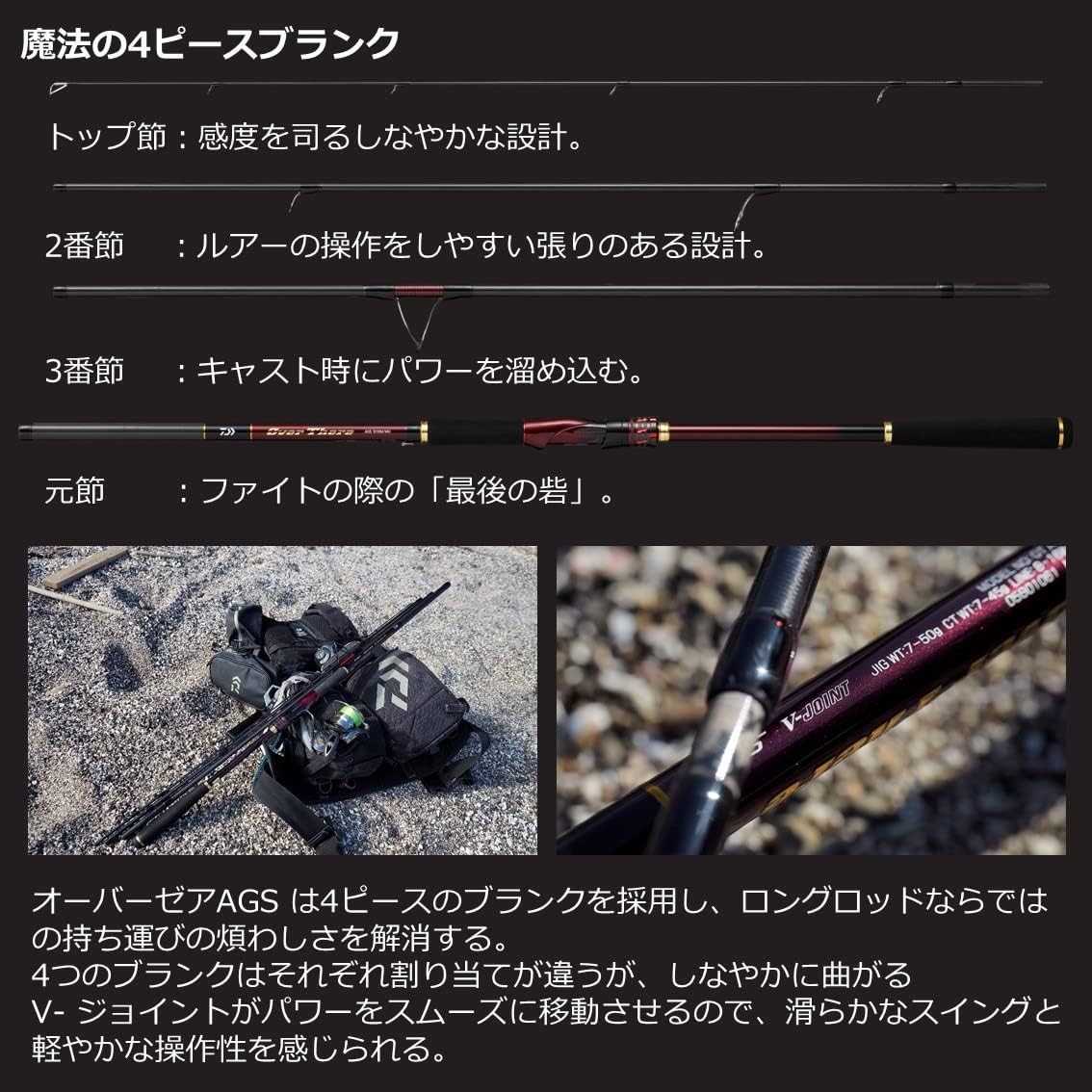 DAIWA Over There AGS 97M Shore Jigging Spinning Rod Japan Fishing Gear [NEW]