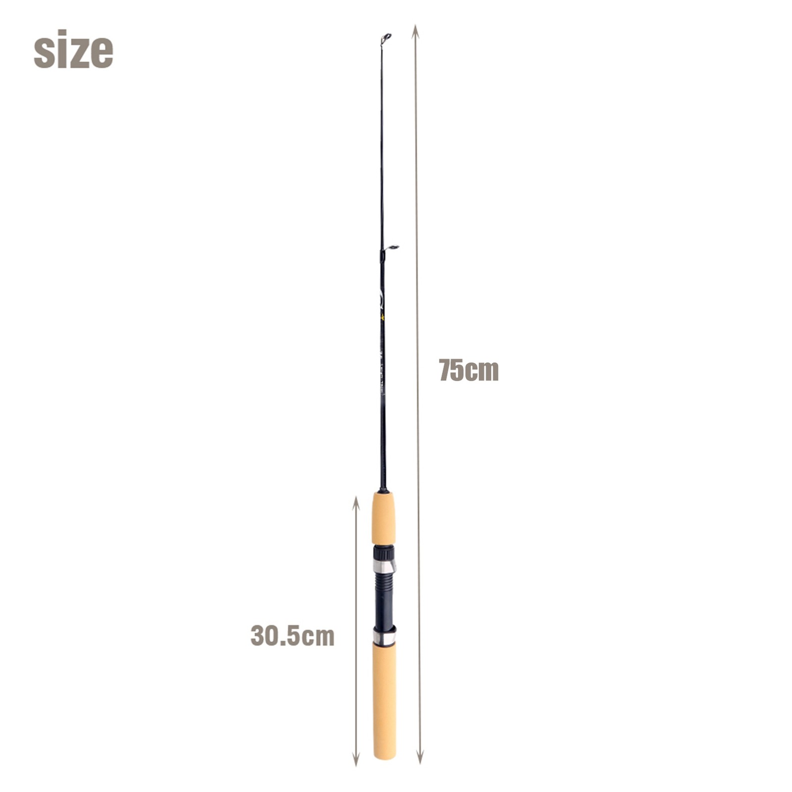 Ice Winter Fishing Rod Glass Fiber Retractable Mini Fishing Pole Tackle EZJQ