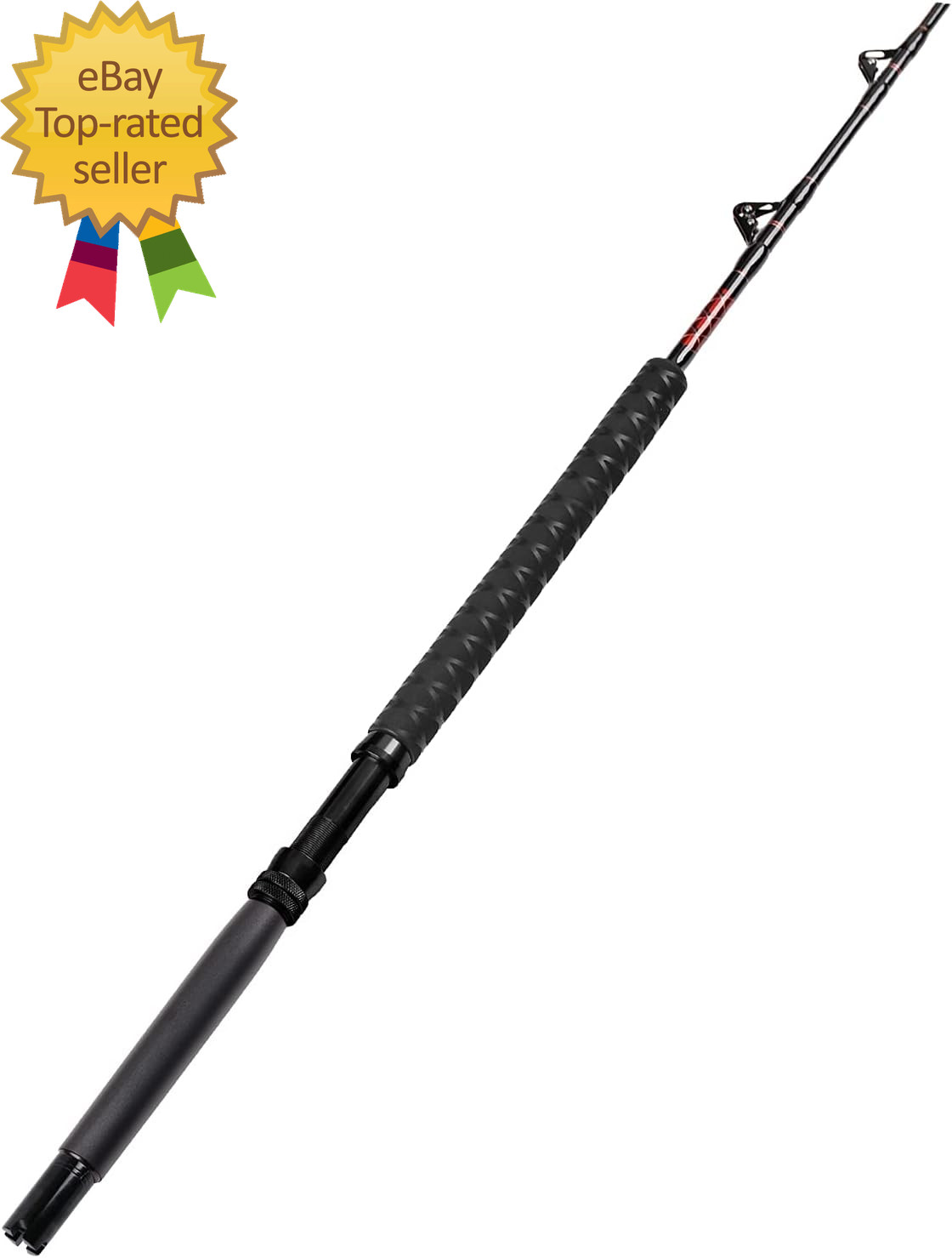 Saltwater Fishing Trolling Rod 1 Piece Heavy Duty Roller Rod Big
