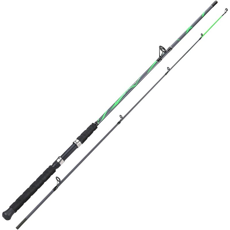Durable Carbon Glass Spinning Rod Fishing Pole Stainless Steel Guides EVA Grip