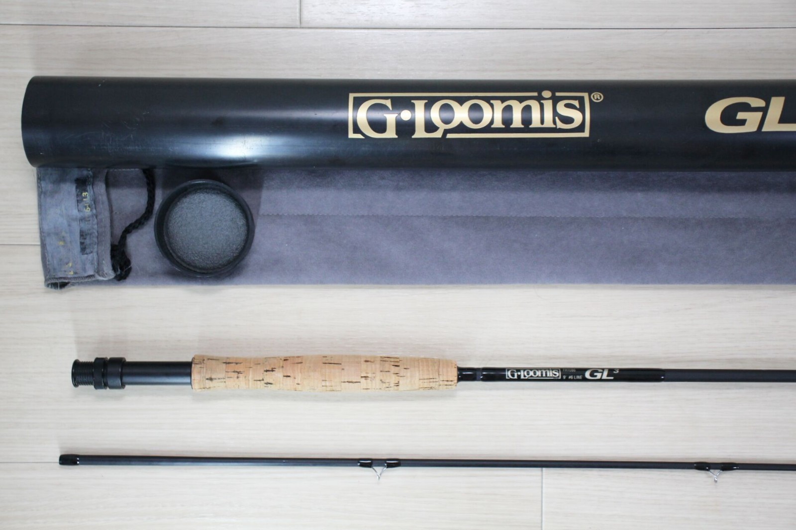 G.Loomis GL3 FR1086 Fly Rod 9ft 6wt 2pc Tube Sock Made in USA M130