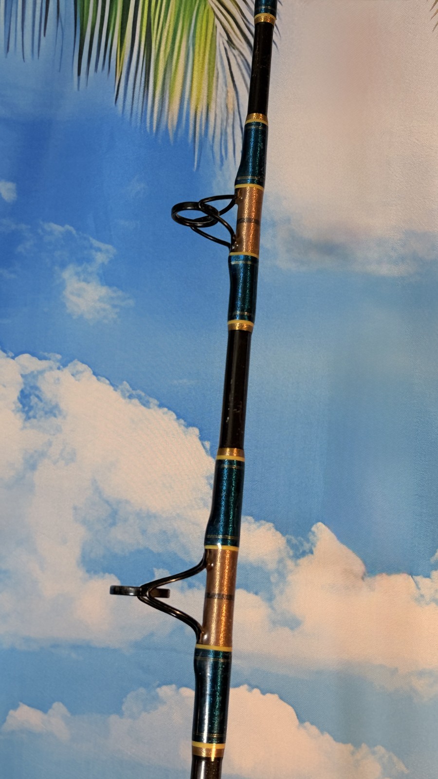 Calstar BT6465H Custom Conventional By Longfin 30-80lb Saltwater Rod Blue Gold