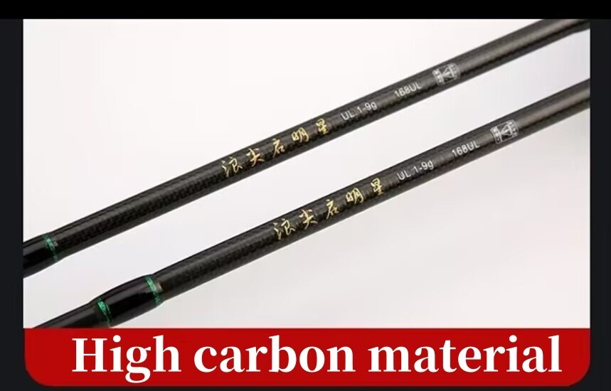 Fishing Rods Ultra Light Trout Rods 2 Sections Carbon Fiber Spinning Fishing Rod