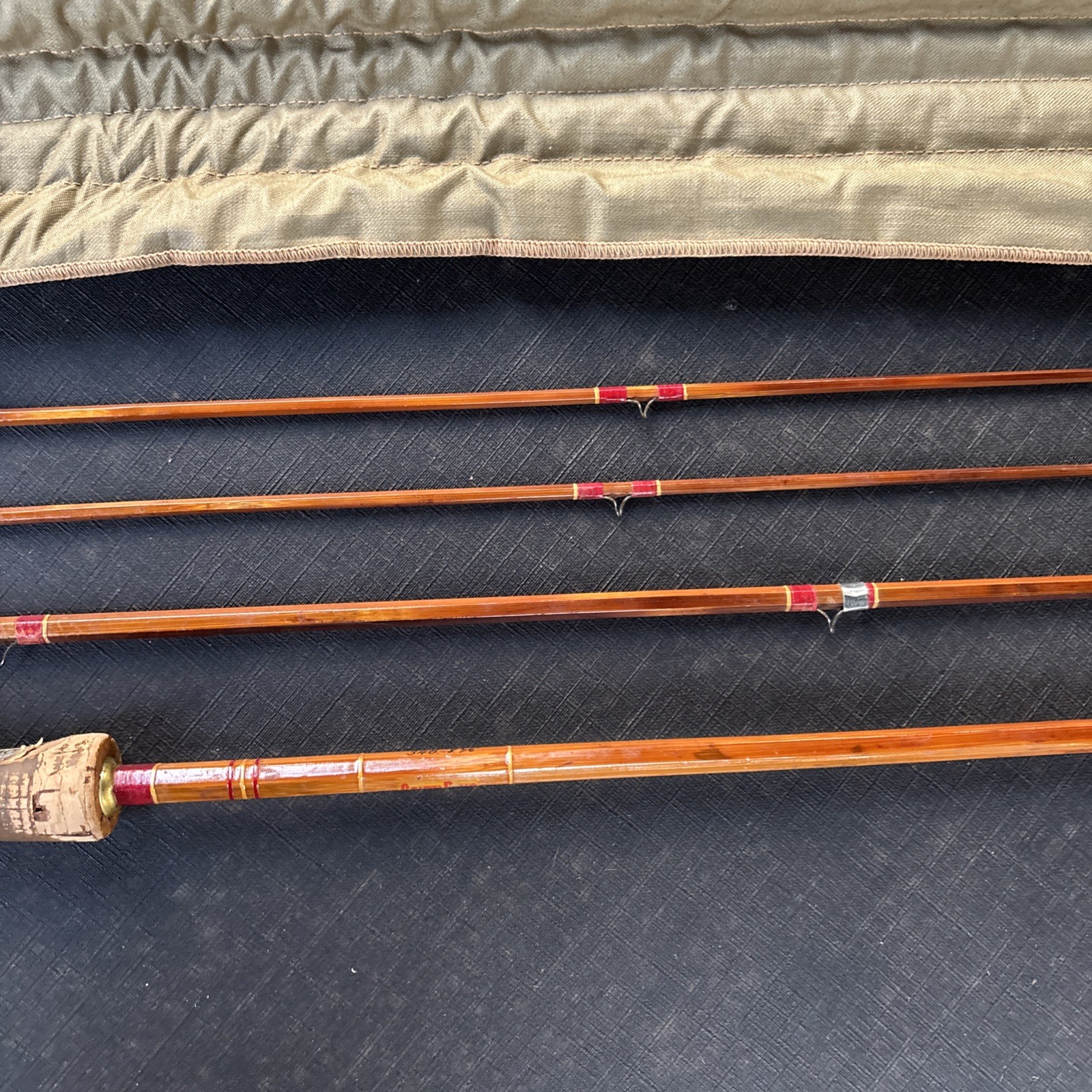 Vintage South Bend 346 Bamboo Fly Rod 8 1/2’ HDH or D W/ Sock