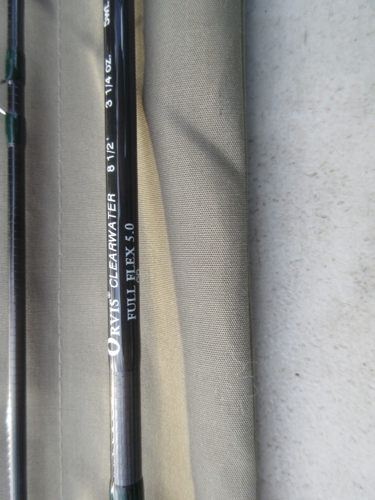 ORVIS CLEARWATER SERIES FULL FLEX 5.0 865 8’6″ 2 PC 5WT W SOCK & TUBE 3 1/4oz 00