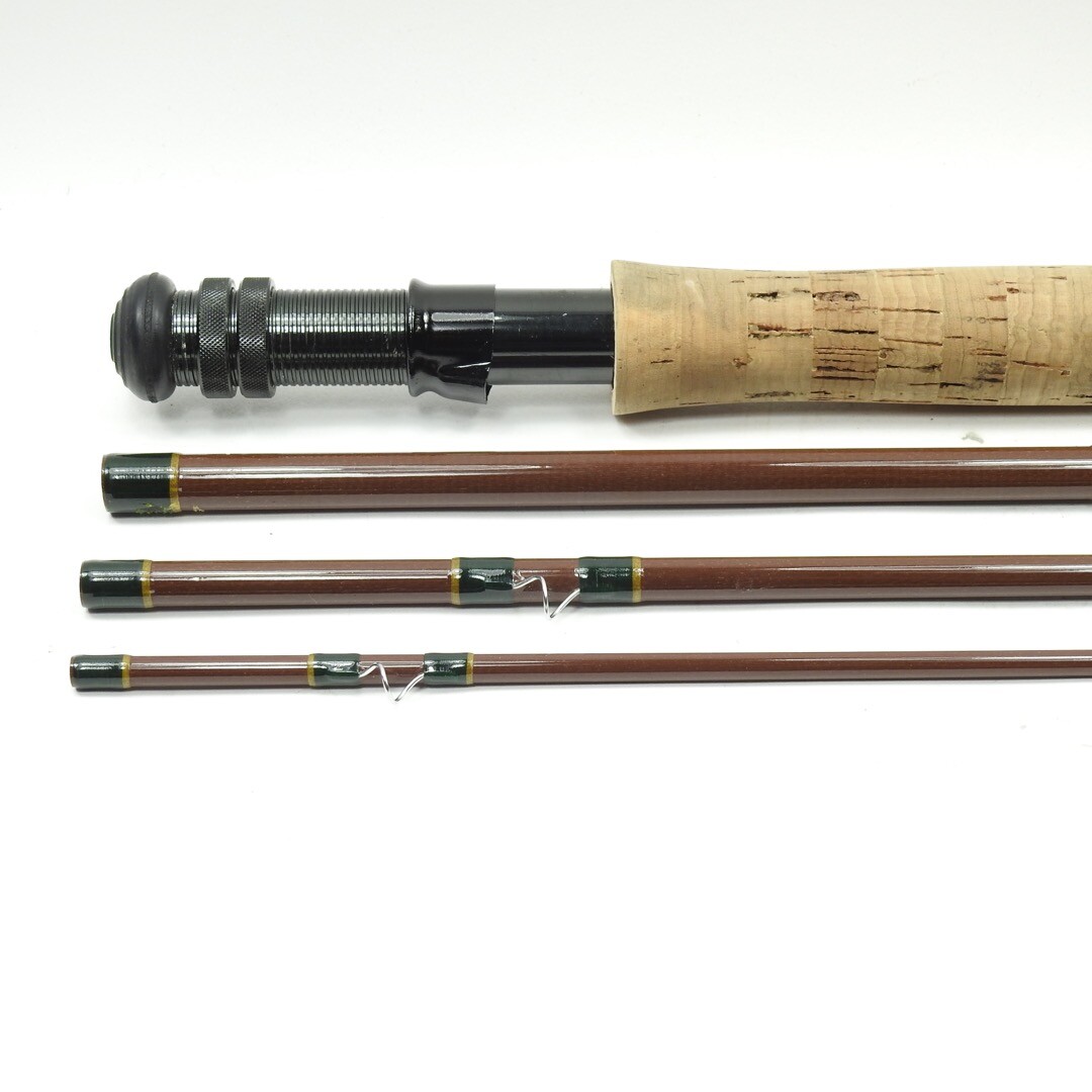 L.L. Bean “Double L” Fiberglass Fly Rod. 8′ 6″ 7wt. W/ Tube and Sock.