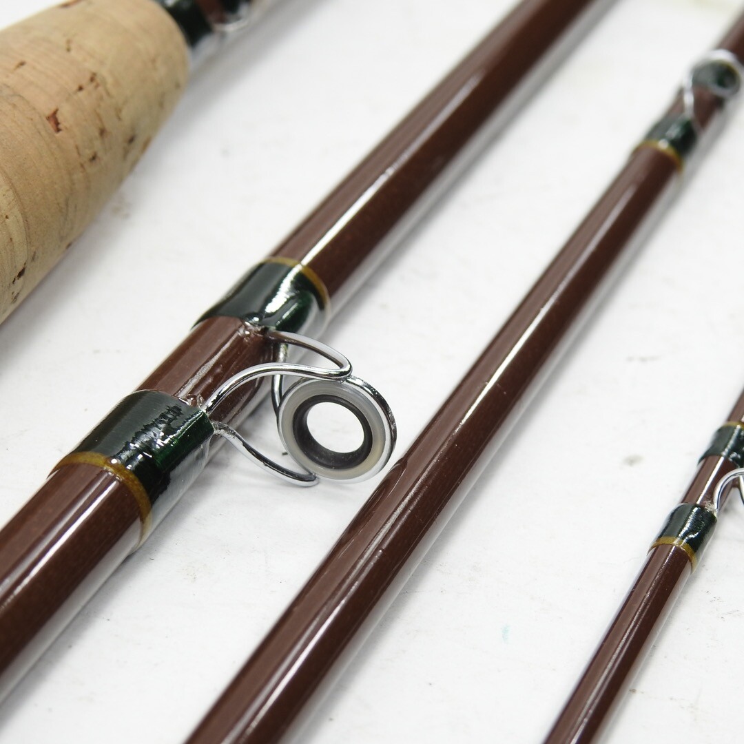 L.L. Bean “Double L” Fiberglass Fly Rod. 8′ 6″ 7wt. W/ Tube and Sock.