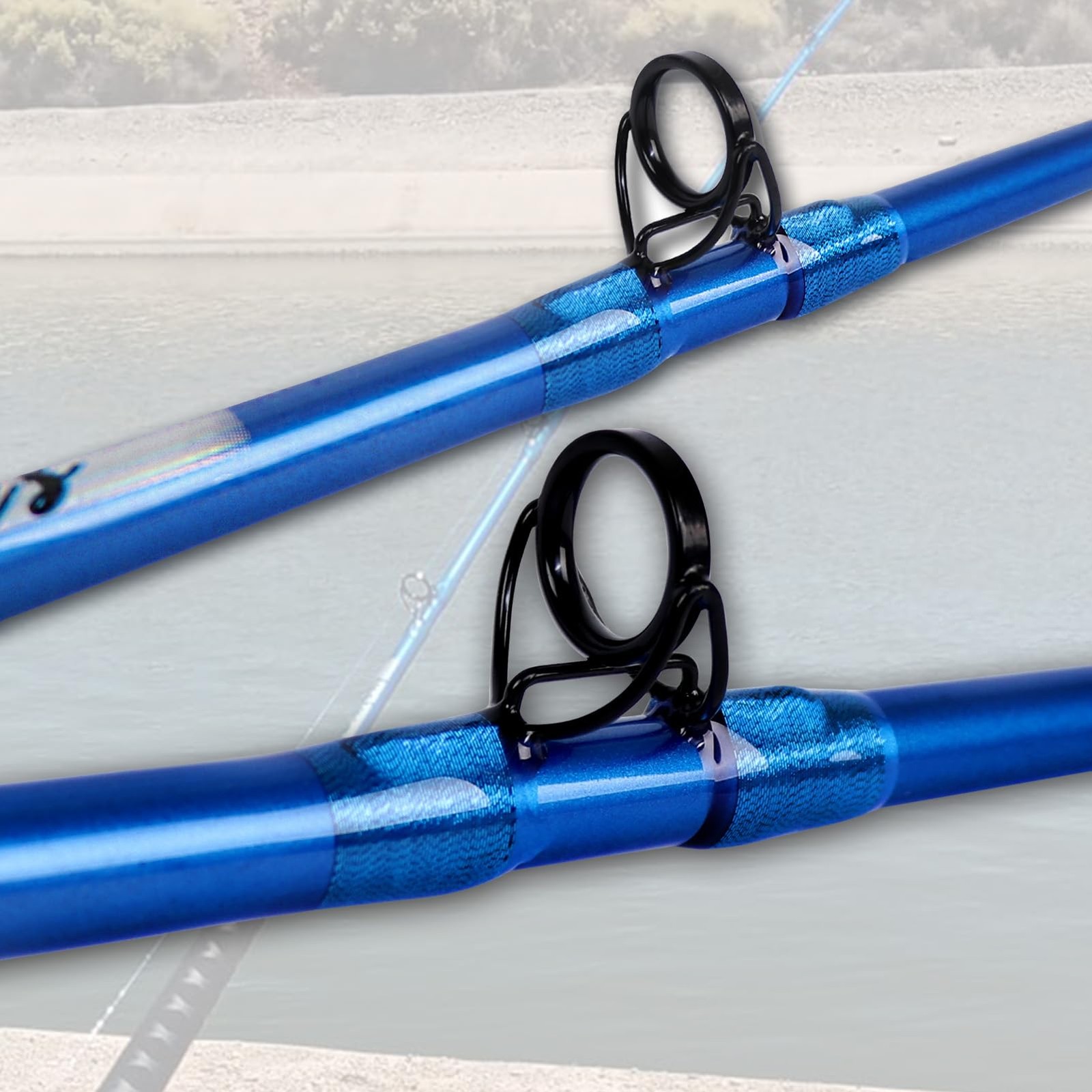 Fiblink Catfish Fishing Rod 1 Piece/2 Piece Catfishing Fishing Pole Portable Tra