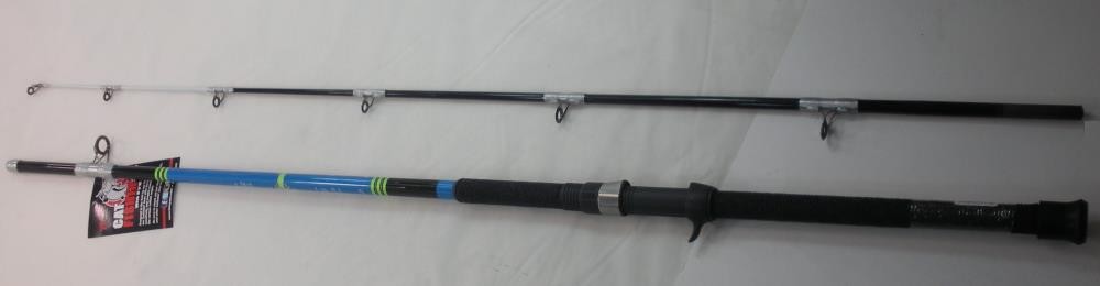 B n M SCATC70 Silver Cat Casting Rod 7 ft. 2 pc Medium ActionGlow Tip Cord Grip