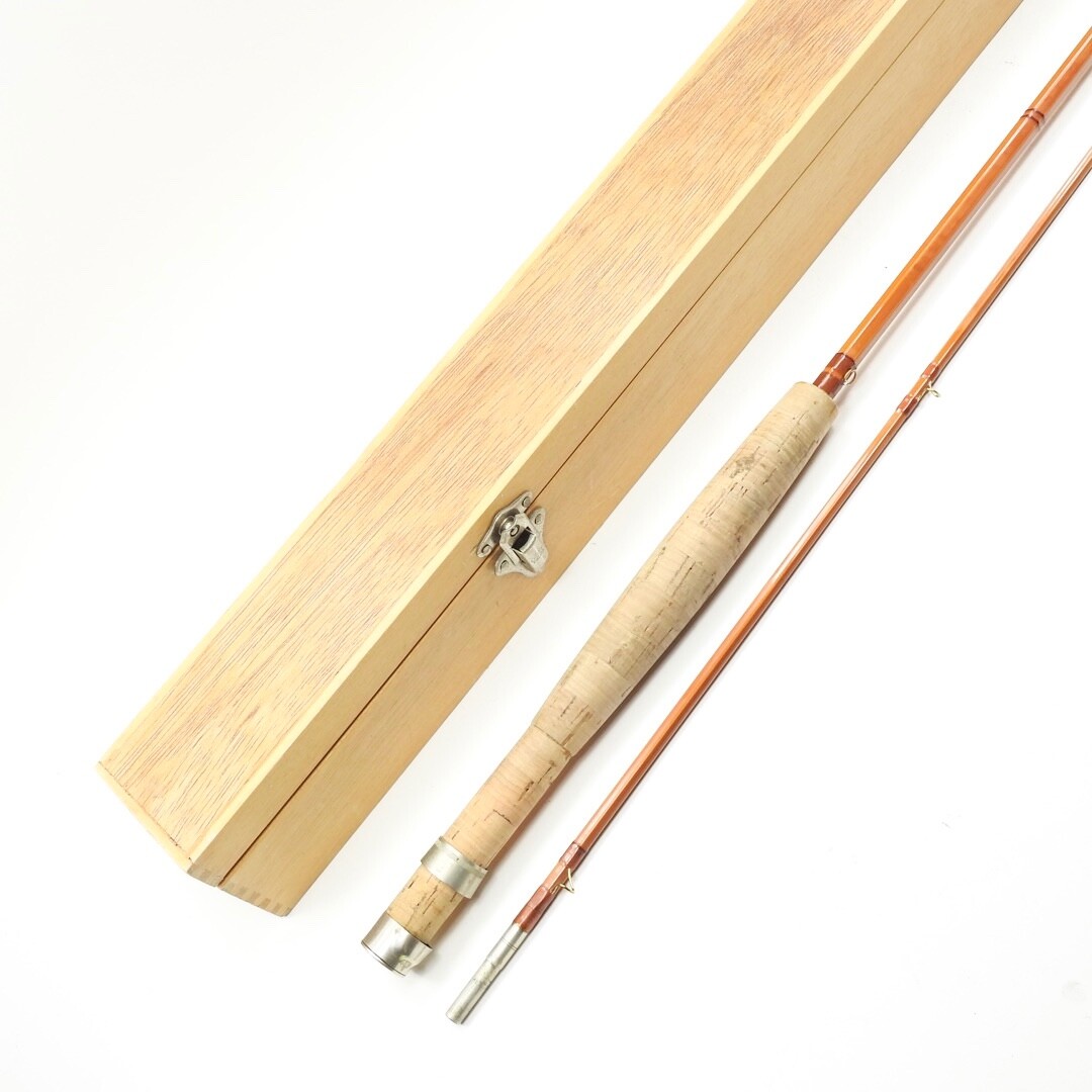 Custom-Built Bamboo Fly Fishing Rod. 8’ 6wt. W/ Wood Case. Drew Spanogle Maker?