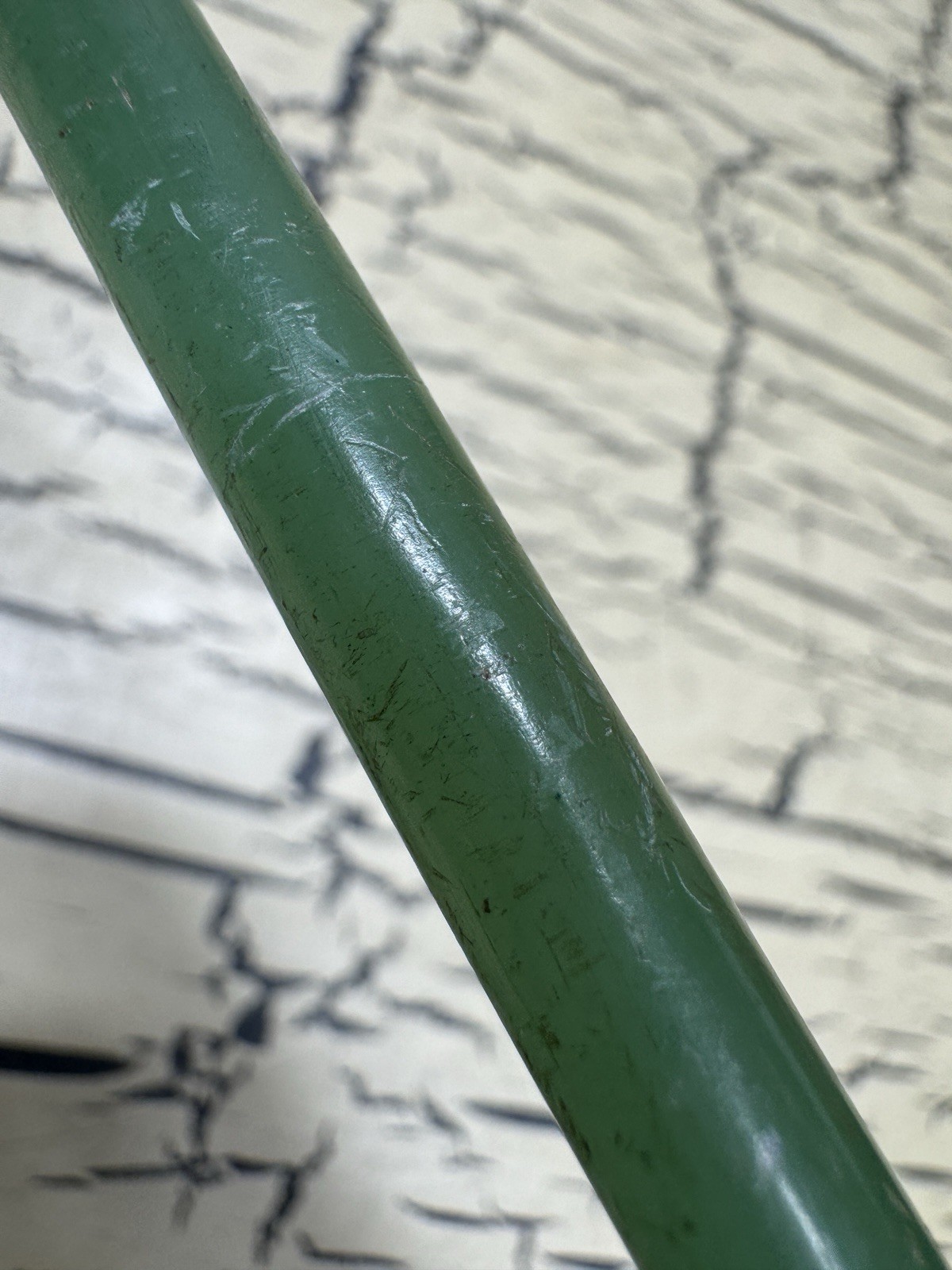 VTG Unbranded Green Glass Spinning Casting Fishing Rod Retro 60s 5ft Rare