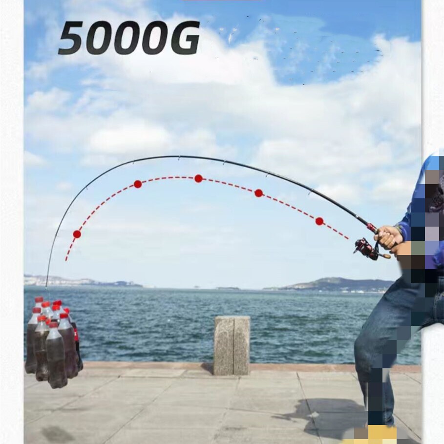 Power Telescopic Rock Fishing Rod 1.5M-2.4M Carbon Fiber Spinning Fishing Poles