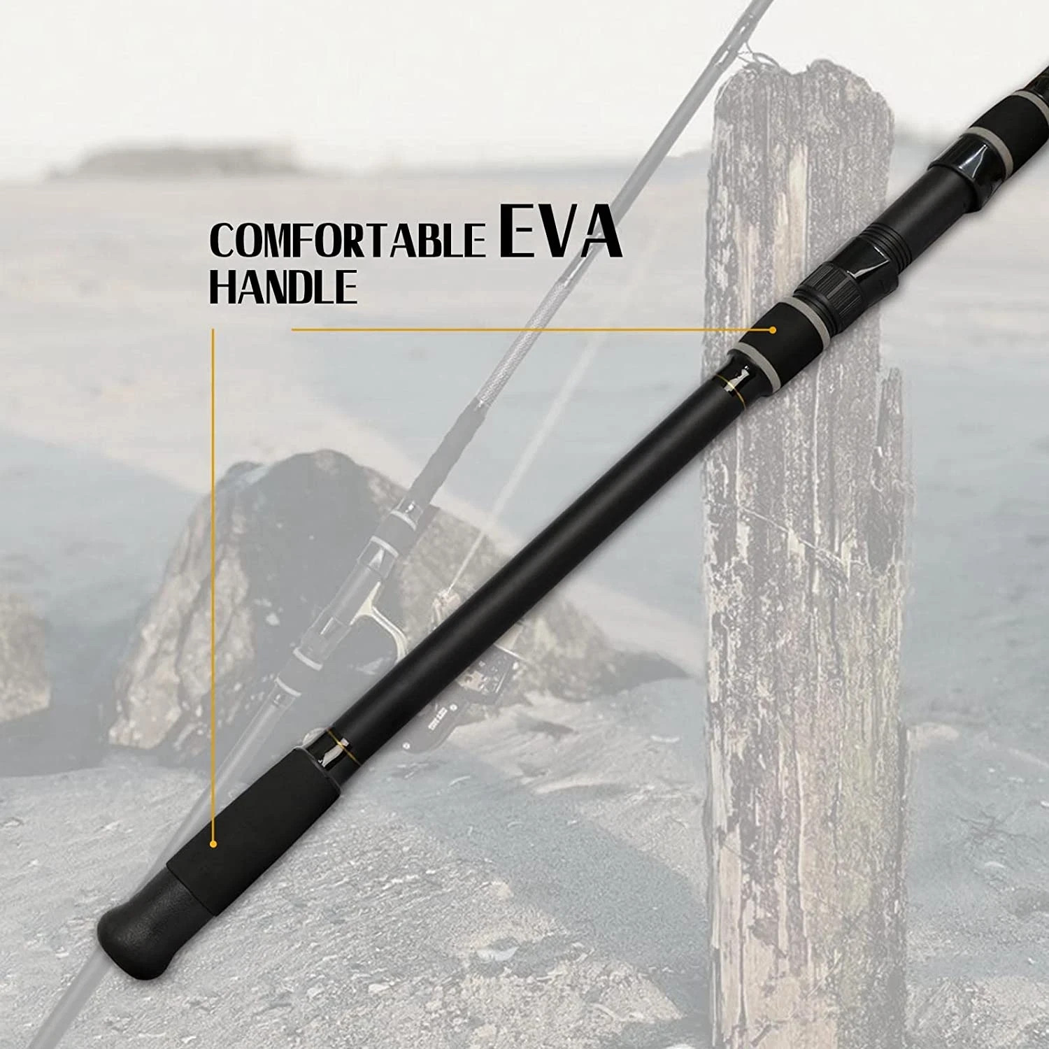 Surf Fishing Rod 2PC/3PC Travel Spinning Saltwater Pole 9’/10’/10’6″/12’/13’3″