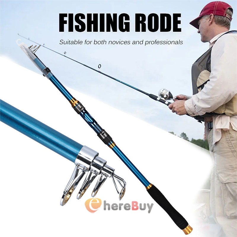 2.1m Carbon Telescope Fishing Rod Travel Sea Spinning Pole Smart Anglers Tool