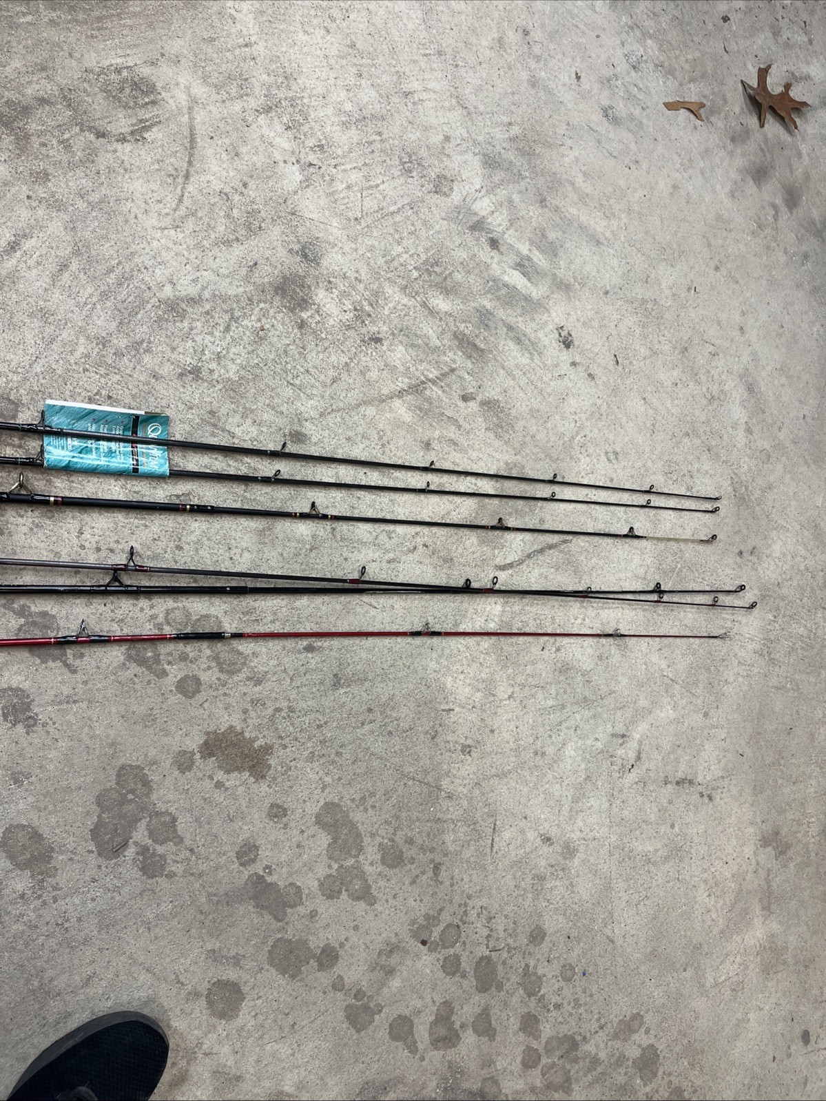 Lot Of 6 —- Spin Cast Fishing Rods 5’6” Vintage New