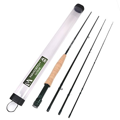 9ft 4-Piece Graphite Fly Fishing Rod – IM6 Carbon Blank, Cork Grip, Hard Chromed