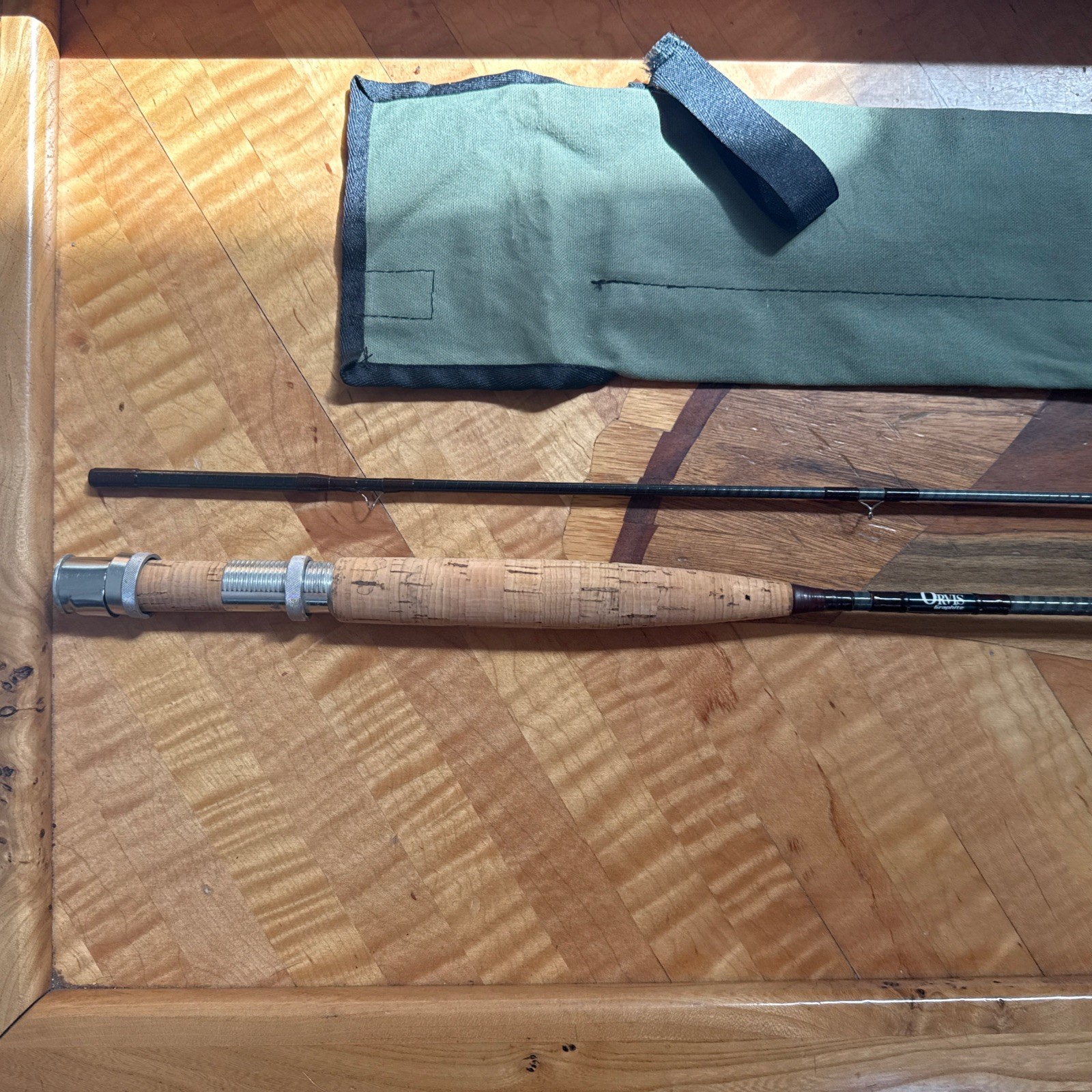 Vintage ORVIS Graphite TROUT 7’6” 6wt Fly rod with Tube, Canvas Sock Excellent!