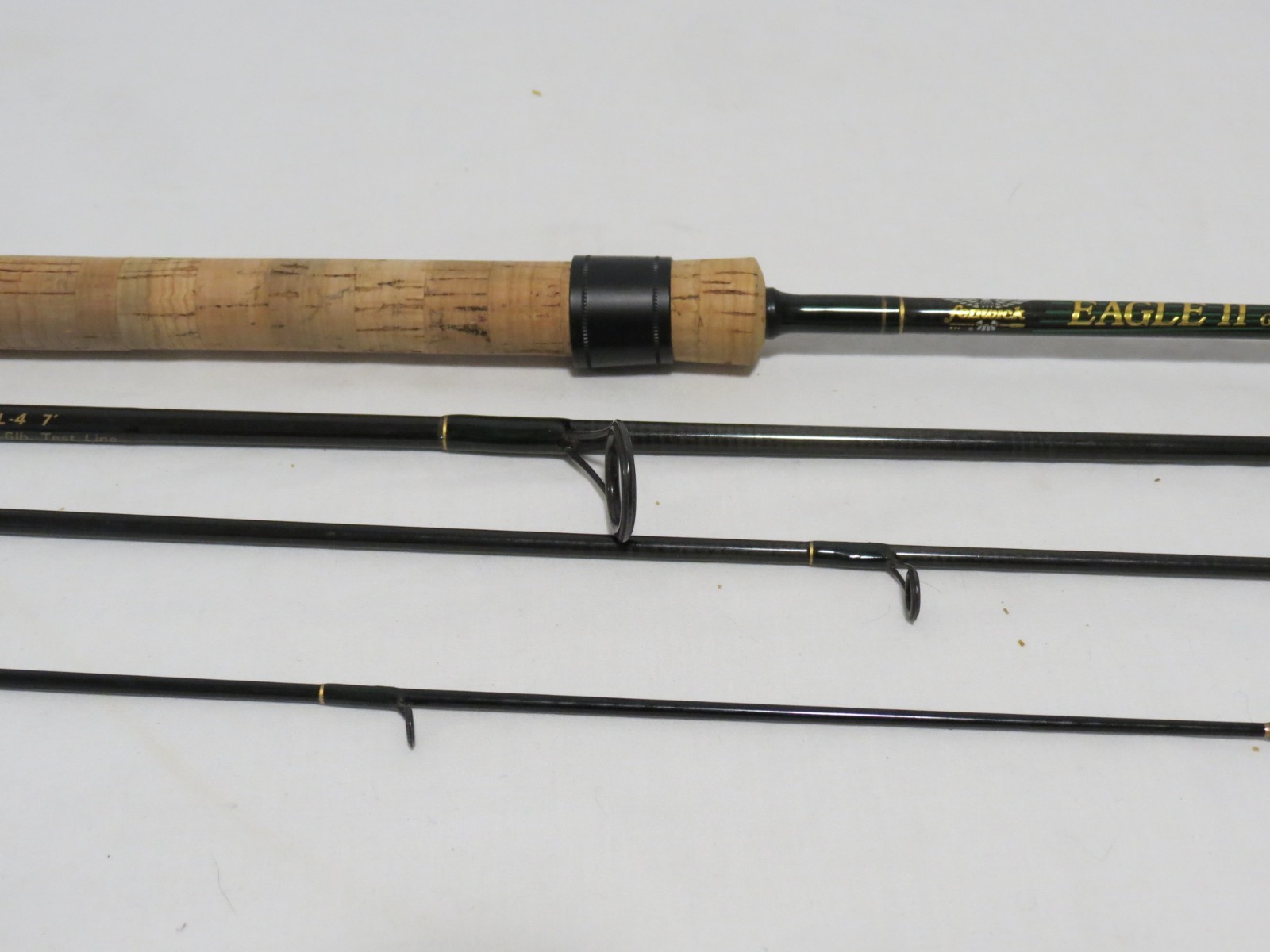 Fenwick Eagle II Graphite E70 SML-4 7′ Aftma WT 6 Spinning Rod 4 pcs Tube + Wrap