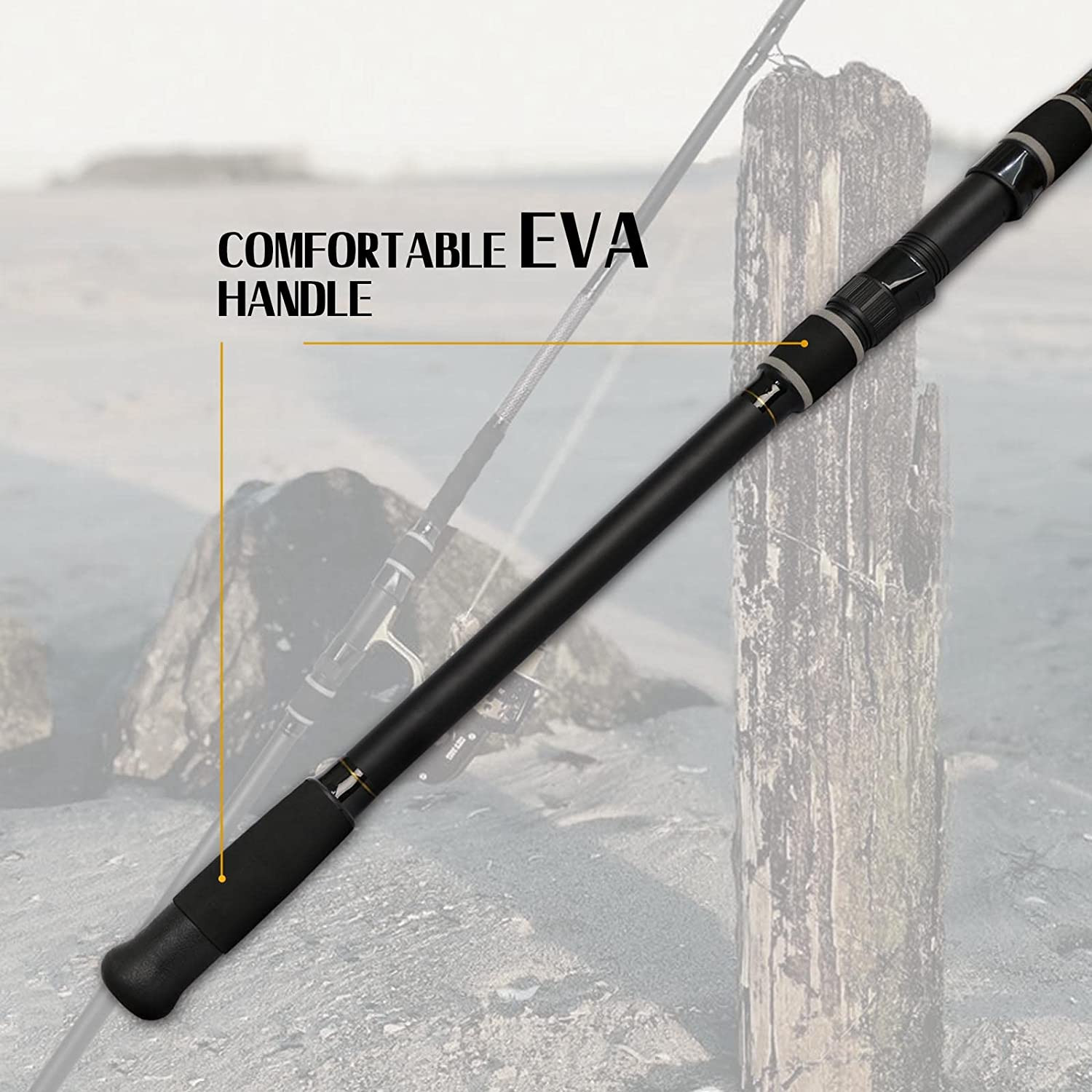 Surf Fishing Rod 2PC/3PC Travel Spinning Saltwater Pole 9’/10’/10’6″/12’/13’3″