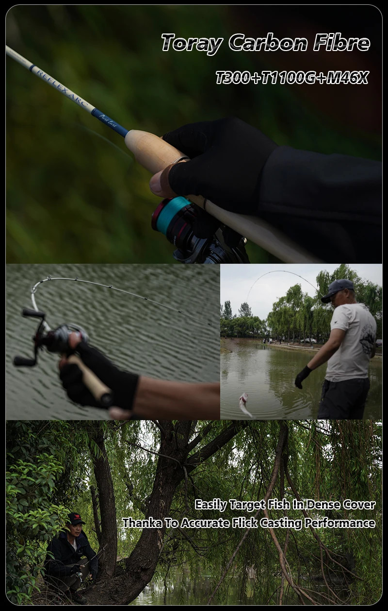 PURELURE REFLEX ARC Flick Cast BFS Rod 6FT Toray Carbon T1100 SIC