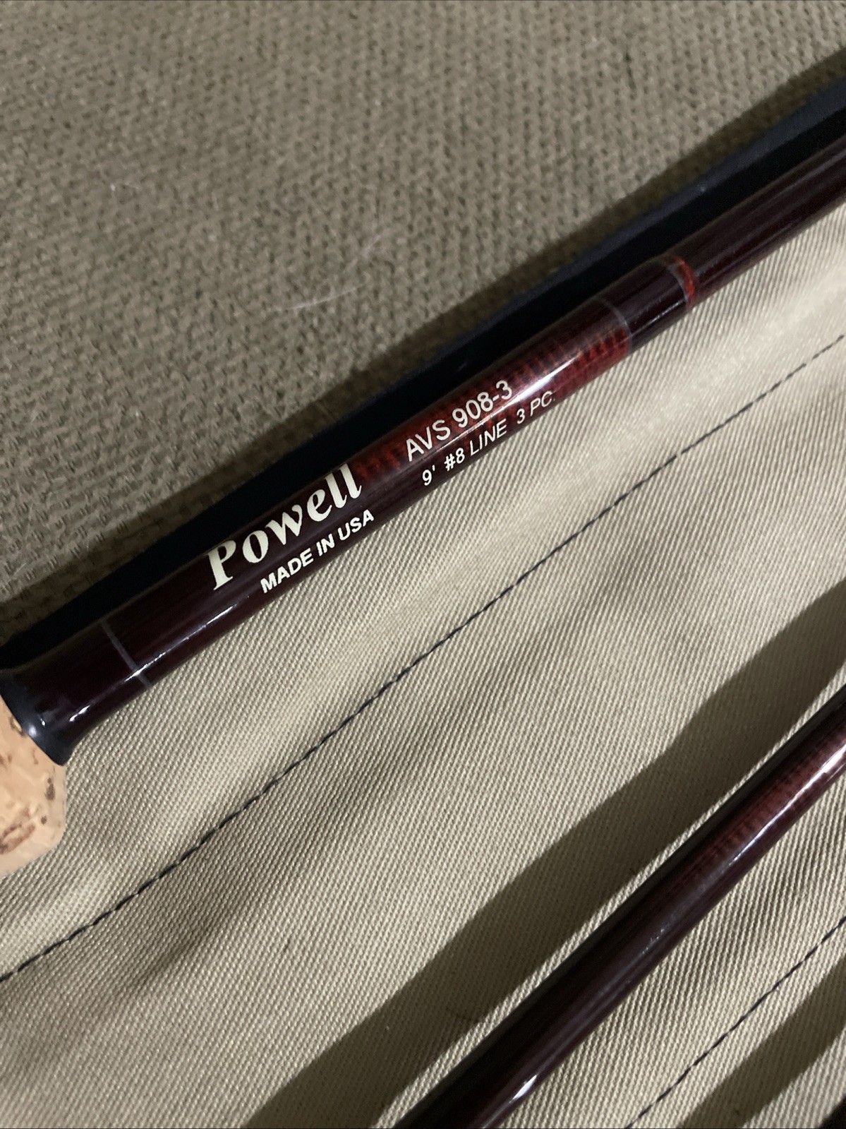 Powell AVS Fly Rod 908-3🔥💎🇺🇸🦄👌9’ 8 Made In USA. 9’ 8 Wt W/tube.