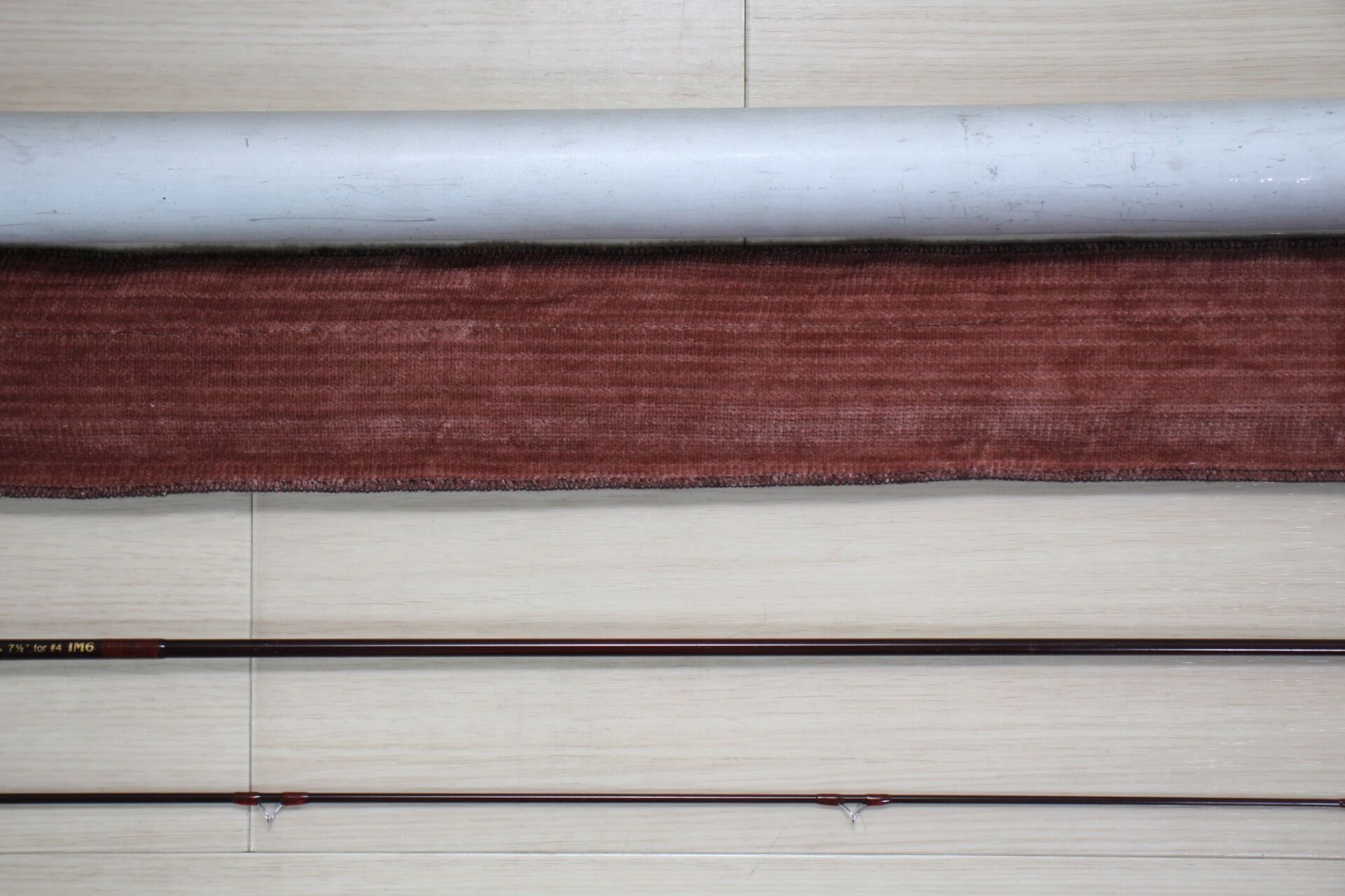 Vintage G.Loomis IM6 Signature 7’6″ 4wt Fly Rod Burgundy Blank 2pc Tube M133