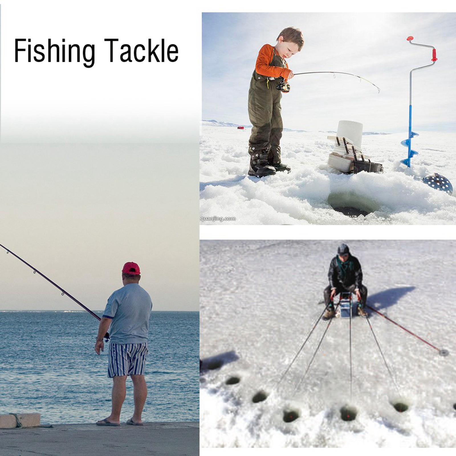 Ice Winter Fishing Rod Glass Fiber Retractable Mini Fishing Pole Tackle EZJQ