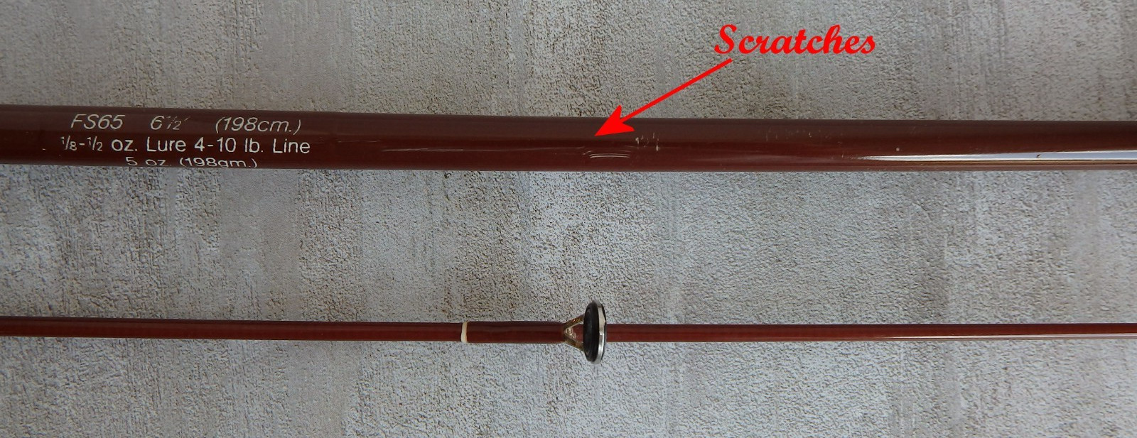 Vintage FENWICK FS65 Spinning 6’6″ Rod made in USA- 4-10 lb test