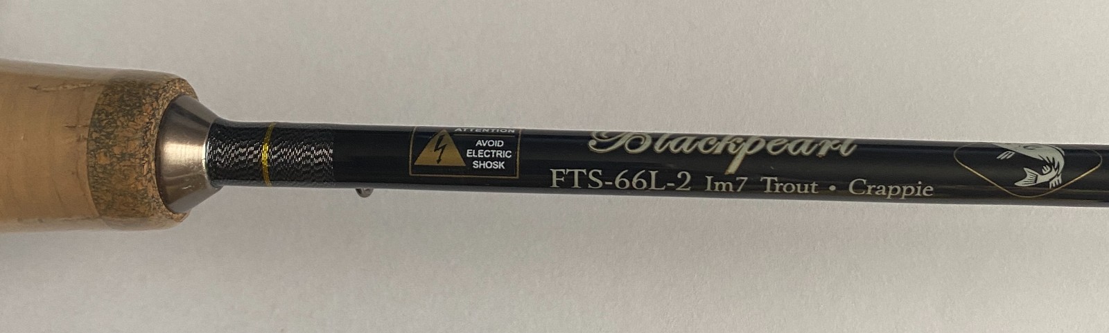 High modulus Graphite Trout Spin Rod – 2 section 6’6″ – Light Guides -New