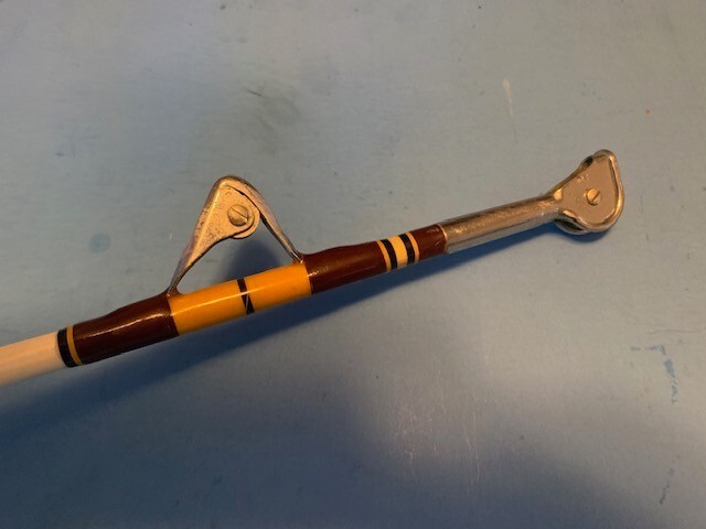 CUSTOM BUILT SAM SCOTT 6 FOOT 6 INCH UNLIMITED TROLLING FISHING ROD AFTCO GUIDES
